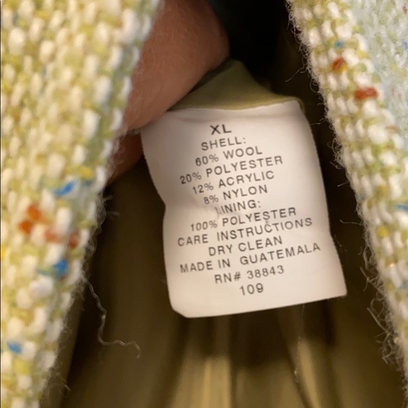 Lei Wool Lime Green Jacket. Warmer than you think! - Picture 7 of 7